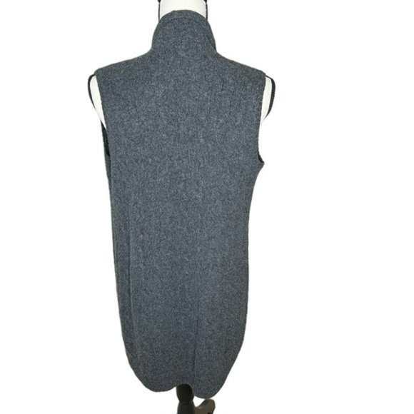 Ralph Lauren Black Label Charcoal Gray Cashmere Drape Open Sweater Vest Size M - Picture 7 of 15